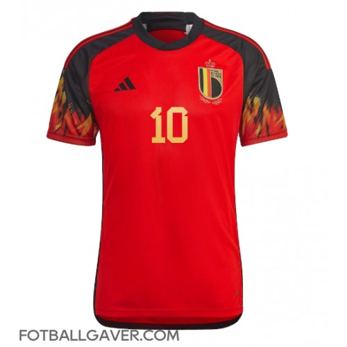 Belgia Eden Hazard #10 Fotballklær Hjemmedrakt VM 2022 Kortermet
